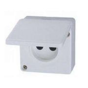 Розетка 1-м ОП 16А IP44 без заземл. бел. БЕЛТИЗ РА 16-004