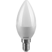 Лампа светодиодная 71 628 OLL-C37-6-230-2.7K-E14-FR 6Вт свеча 2700К тепл. бел. E14 600лм 176-264В ОНЛАЙТ 71628