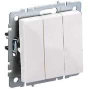 Выключатель 3-кл. СП BRITE ВС10-3-0-БрБ 10А механизм бел. IEK BR-V30-0-10-K01