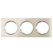 Рамка 3-м Garda горизонт. стеклянная беж. 2E52301301 OneKeyElectro 2234931