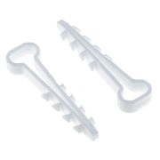 Дюбель-хомут d5х10мм для плоского кабеля белый (уп.100шт) PROxima EKF plc-cd1-5x10w